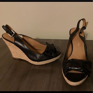 Franco Sarto Espadrille 4 inch leather size 9